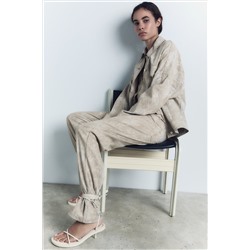 LACE-UP LEATHER SANDALS WITH STRAPS