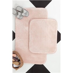 Santa Clara 80x120 + 80x50 2'li Pembe Banyo Paspas Takımı Peluş Kaymaz Taban Yıkanabilir TYC00527246824