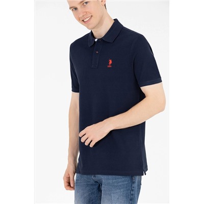 Erkek Koyu Lacivert Basic Polo Yaka Tişört