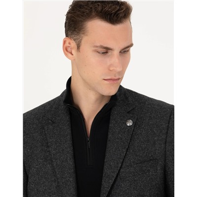 Antrasit Slim Fit Ceket