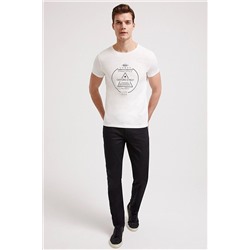 Lee Cooper Erkek Street O Yaka T-Shirt Ekru 202 LCM 242030 202 LCM 242030 1301