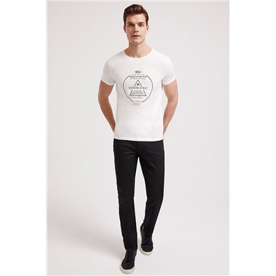 Lee Cooper Erkek Street O Yaka T-Shirt Ekru 202 LCM 242030 202 LCM 242030 1301