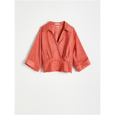 Bluse im Kimono-Schnitt
