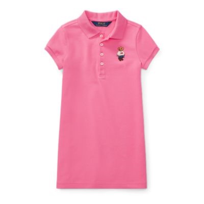 GIRLS 2-6X Polo Bear Mesh Dress