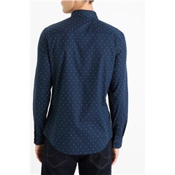 Camisa slim fit - Azul marino