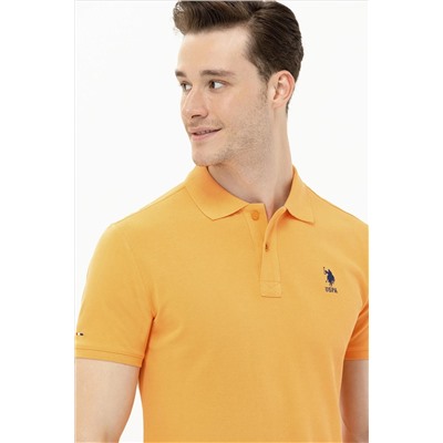 Erkek Turuncu Basic Polo Yaka Tişört