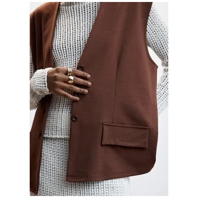 Chaleco recto oversize