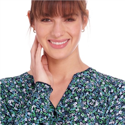 Damen Maxikleid im Millefleur-Dessin