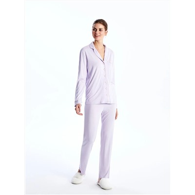LC Waikiki Gömlek Yaka Baskılı Uzun Kollu Kadın Pijama Takımı, LCW DREAM                                            
                                            Gömlek Yaka Baskılı Uzun Kollu Kadın Pijama Takımı