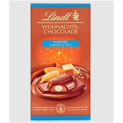 Weihnachts-Chocolade, Mandel, Caramel & Salz, 100g