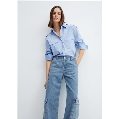 Jeans loose cargo bolsillos