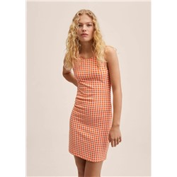 Vestido cuadros vichy -  Mujer | MANGO OUTLET España