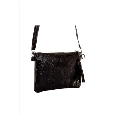 Bandolera de piel Negro