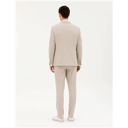Bej Slim Fit Takım Elbise