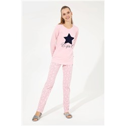 Kadın Pembe Pijama Takımı