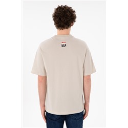 Erkek Comfort Fit Bisiklet Yaka Taş Tişört