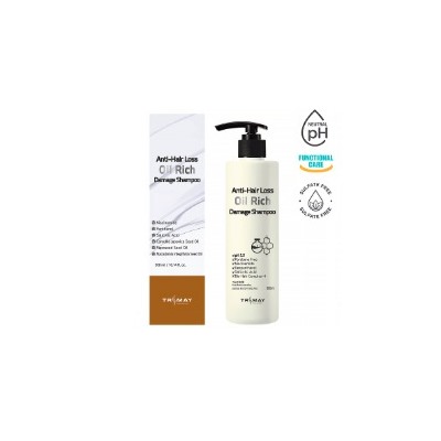 Anti-Hair Loss Oil Rich Damage Shampoo, Безсульфатный питательный шампунь с натуральными маслами  против выпадения волос