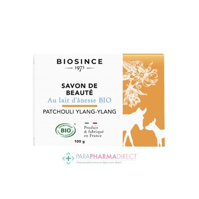 BioSince 1975 Savon de Beauté au Lait d'Anesse BIO Patchouli Ylang-Ylang 100g