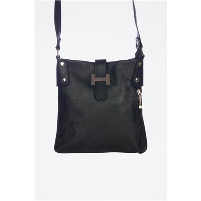 Bandolera de piel Negro