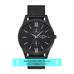 Aqua Di Polo 1987 Erkek Siyah Metal Kol Saati Apwa044002 APWA0440