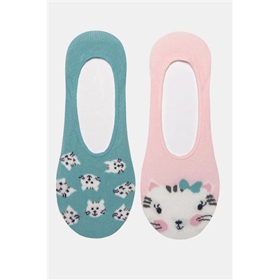 Penti, Pretty Cat 2li Pembe Mint Babet Çorabı