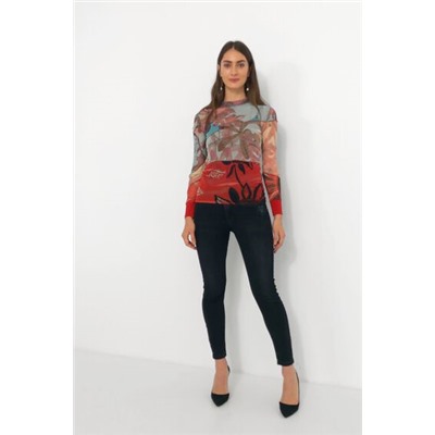 Camiseta slim floral