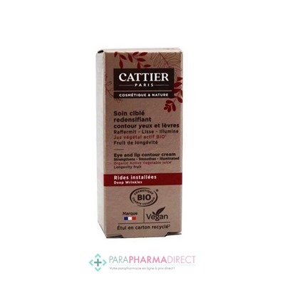 Cattier Soin Ciblé Redensifiant Contour Yeux et Lèvres BIO 15ml