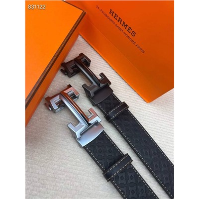 Мужские ремни Hermes Высокое качество!  Цвет пряжки матовый, серебряный Оригинальная упаковка Размеры: 115