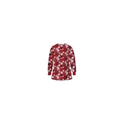 UA Festive Snowflakes Red Print Scrub Jacket
