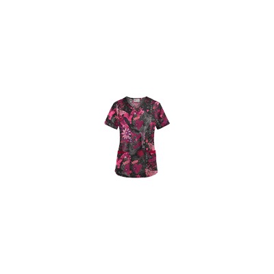 UA Artsy Hearts Black Scrub Top