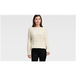 HORIZONTAL CABLE KNIT SWEATER