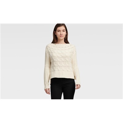 HORIZONTAL CABLE KNIT SWEATER