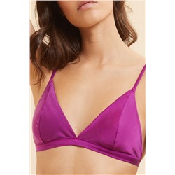 Sujetador de seda Milky Fucsia