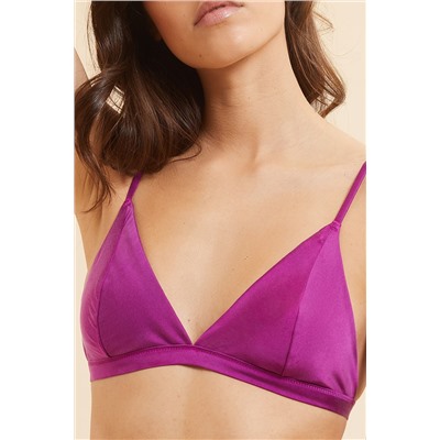 Sujetador de seda Milky Fucsia