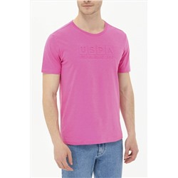Erkek Pembe Bisiklet Yaka Tişört