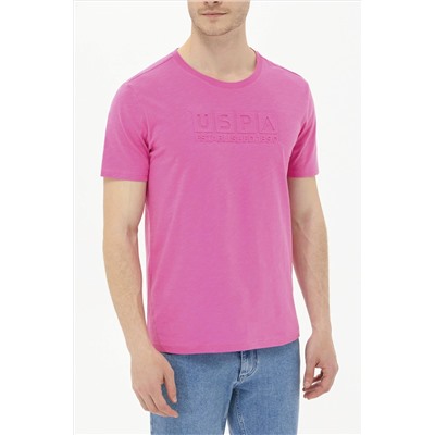 Erkek Pembe Bisiklet Yaka Tişört
