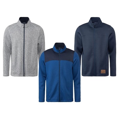 LIVERGY Herren Strickfleecejacke mit Stehkragen