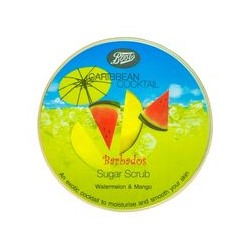 Сахарный скраб для тела Barbados серии Caribbean Cocktail с арбузом и манго от Boots 200 мл / Boots Caribbean Cocktail Barbados Sugar Scrub Watermelon&Mango 200 ml