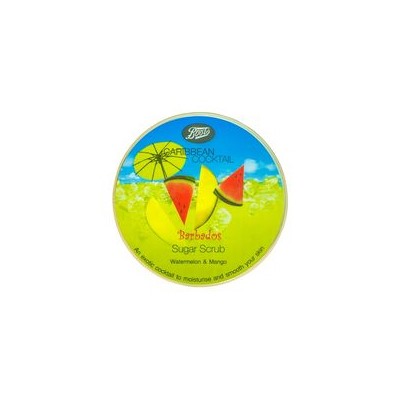 Сахарный скраб для тела Barbados серии Caribbean Cocktail с арбузом и манго от Boots 200 мл / Boots Caribbean Cocktail Barbados Sugar Scrub Watermelon&Mango 200 ml