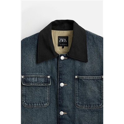 CAZADORA DENIM CUELLO CONTRASTE