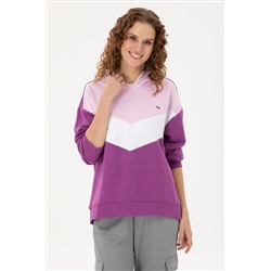 Kadın Menekşe Kapüşonlu Sweatshirt