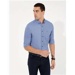 Lacivert Slim Fit Oxford Gömlek