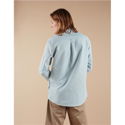 Striped Oxford Shirt, Men, Green