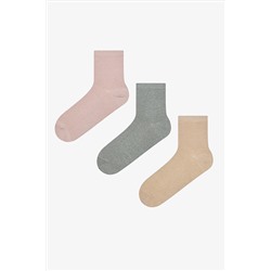 Penti, Soft Shiny Pembe Nane Yeşili  3lü Soket Çorap