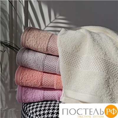 (1010) Полотенце Eleganta (Petek Crystal) 30х50 см Махра 390 г/м2, 1010 Молочный
