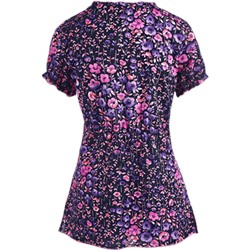 koi Scrubs Floral Valley Print Top