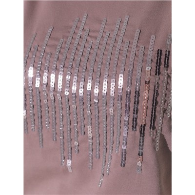 Нарядная футболка с принтом пайетками