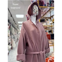 Халаты вафельные с капюшоном