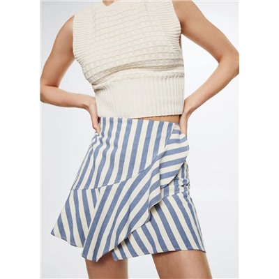Falda algodón rayas -  Mujer | MANGO OUTLET Melilla