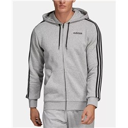 adidas Men's Essentials 3-Stripes Fleece Zip Hoodie